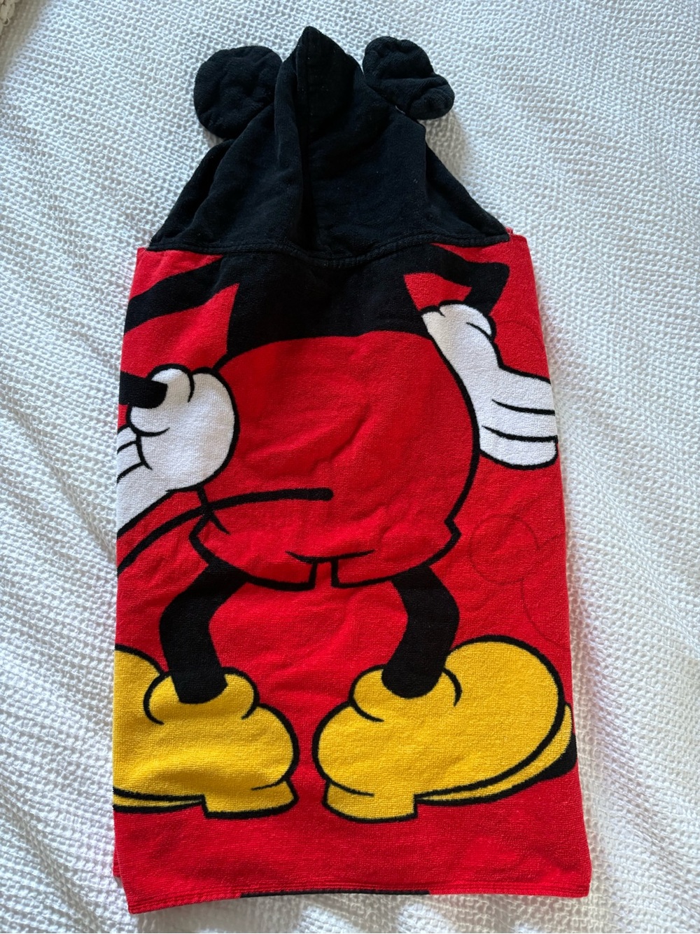 Mickey Mouse Hooded Towel Poncho - Red, Black, Yellow